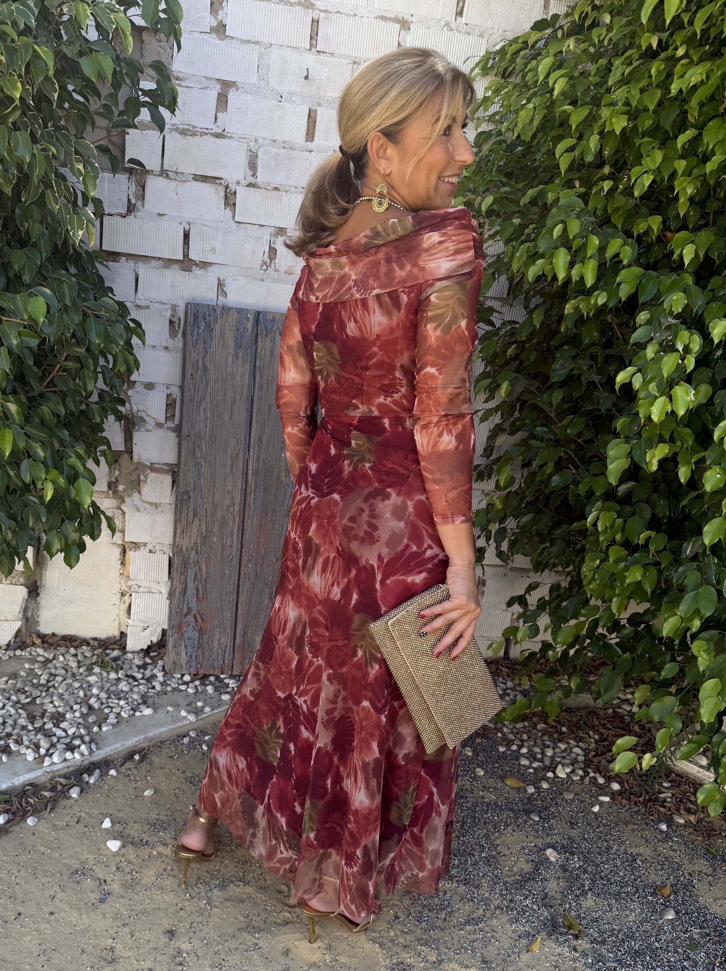 VESTIDO TUL MANGA LARGA