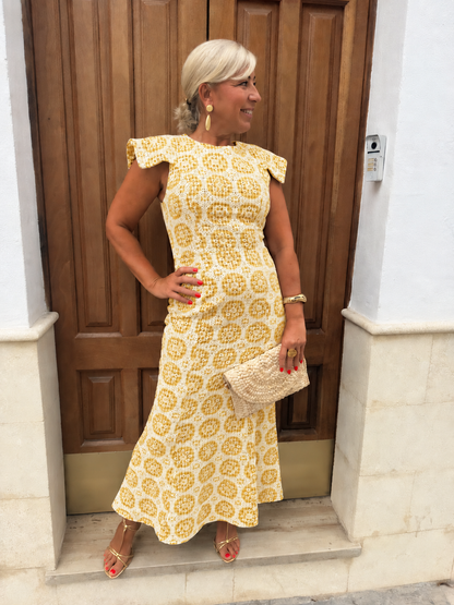 VESTIDO VICHY BORDADO