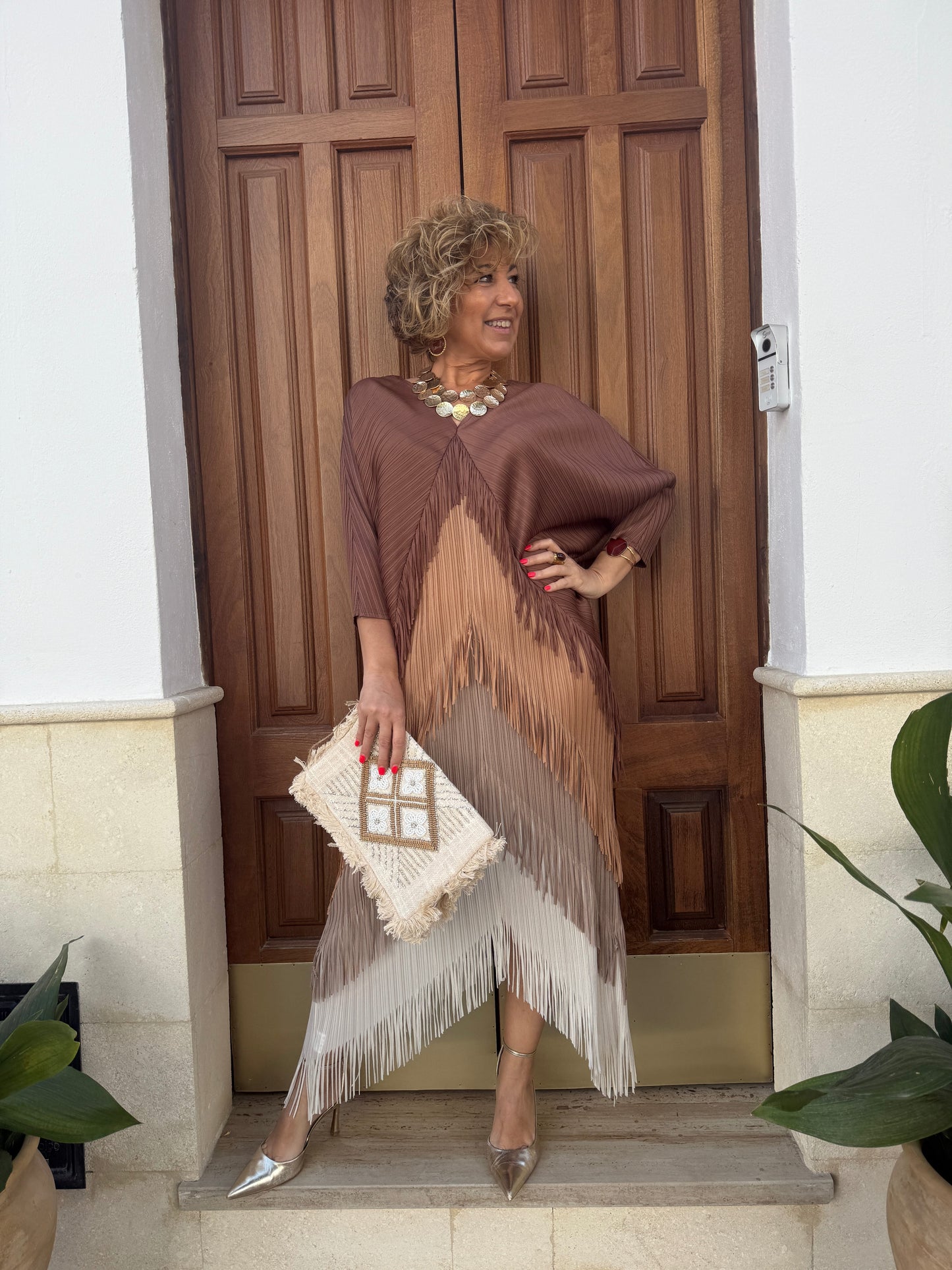 VESTIDO ACORDEÓN MULTICOLOR