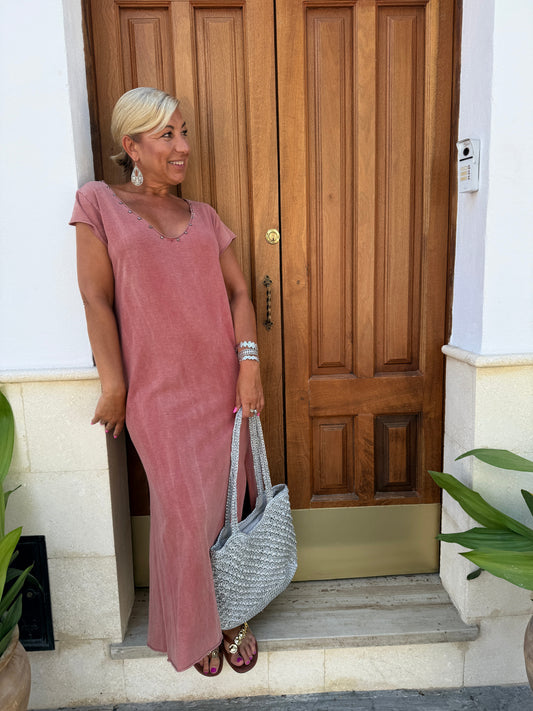 VESTIDO ESCOTE ESTRELLAS