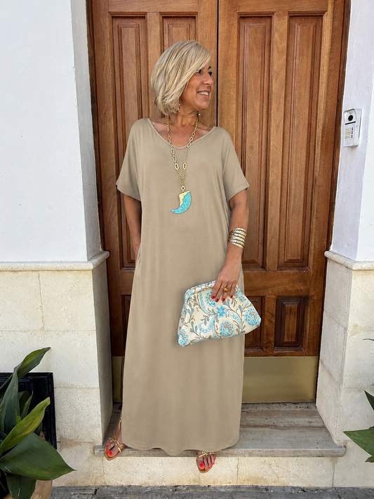 VESTIDO LARGO NUDO ESPALDA