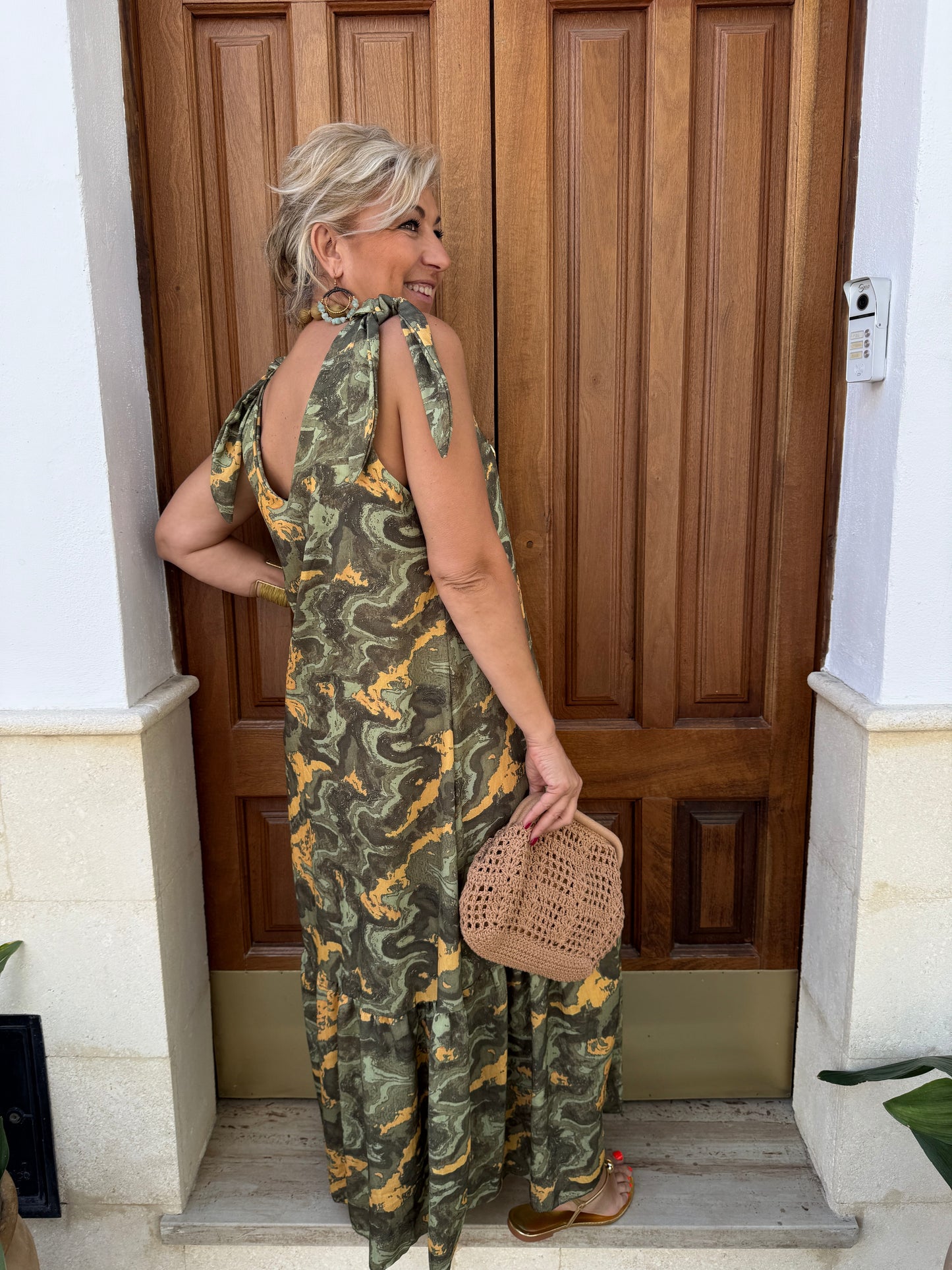 VESTIDO LAZO TIRANTES ESTAMPADO