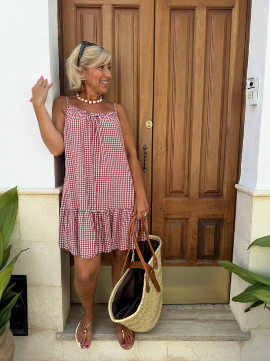 VESTIDO PLAYA VICHY