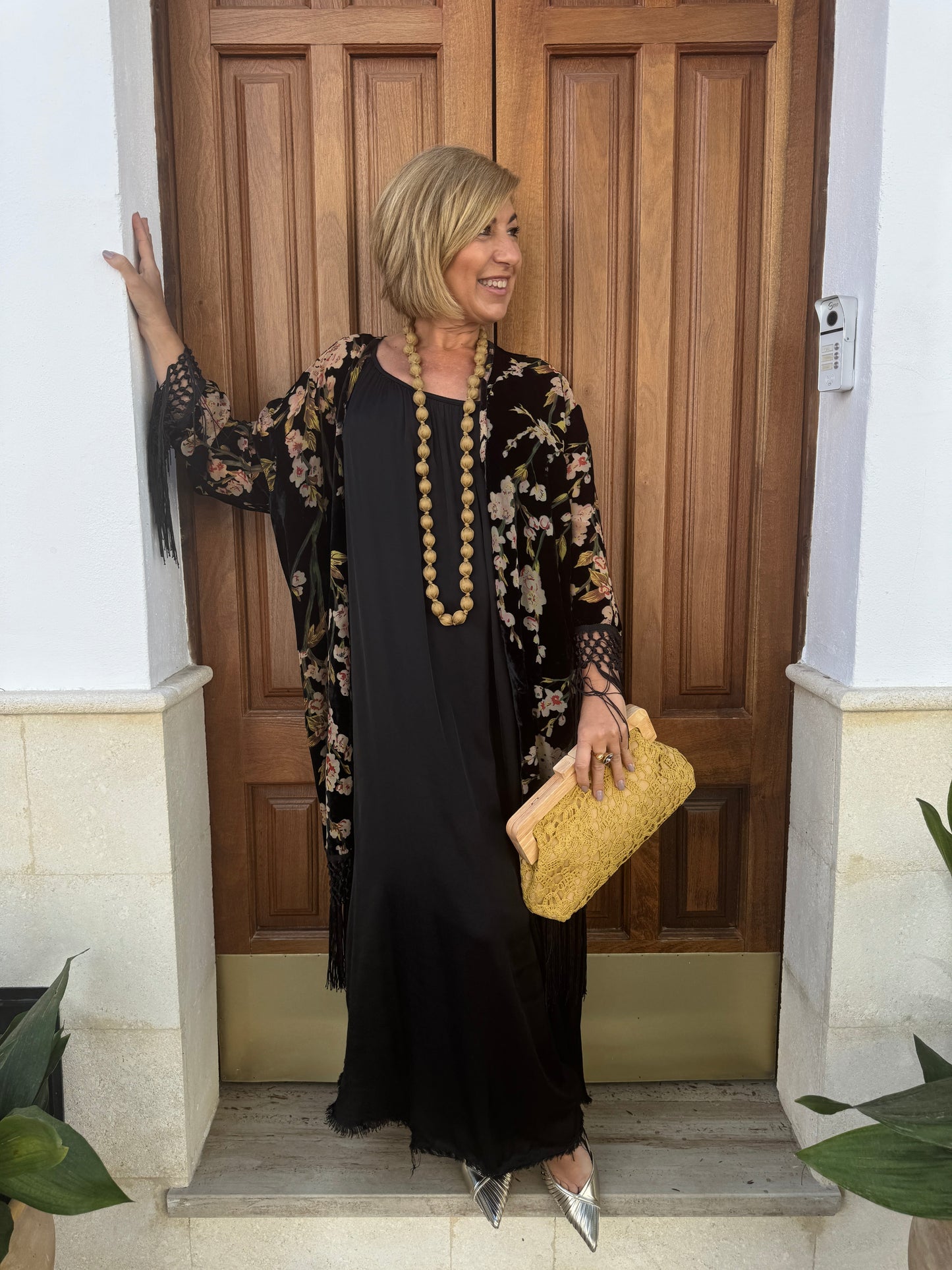 VESTIDO SATINADO DESFLECADO