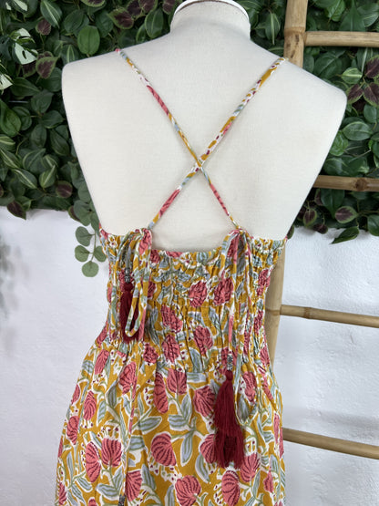VESTIDO INDIO ESPALDA CRUZADA
