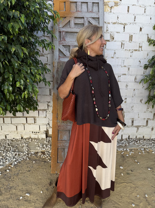 VESTIDO TRICOLOR