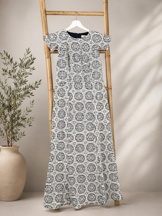 VESTIDO VICHY BROCADO