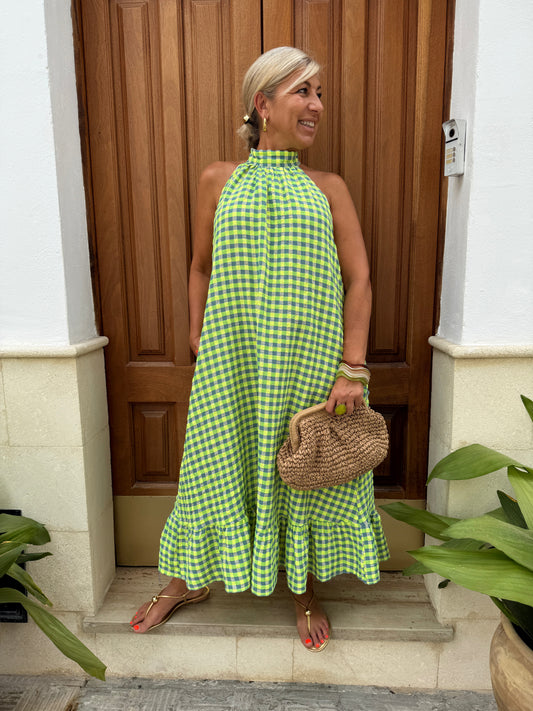 VESTIDO VICHY FLUOR