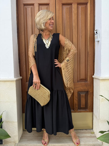 VESTIDO VOLANTE ASIMETRICO