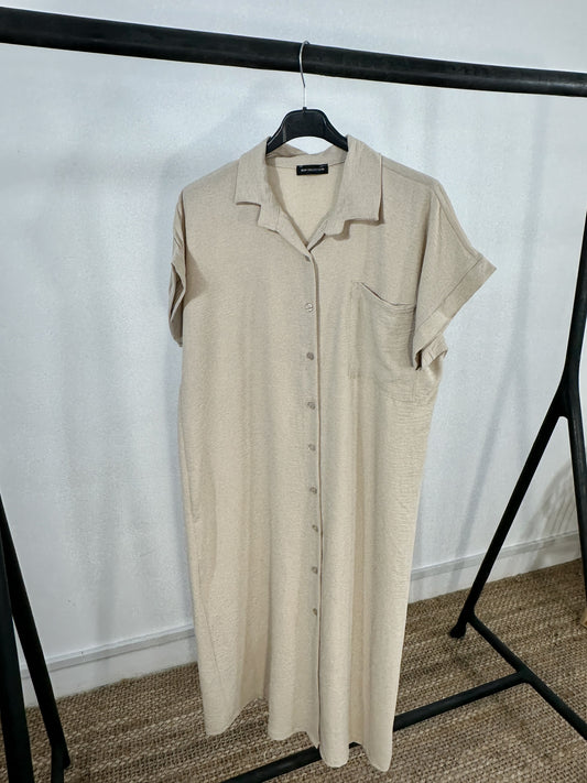 SHORT SLEEVE SHIRT DRESS