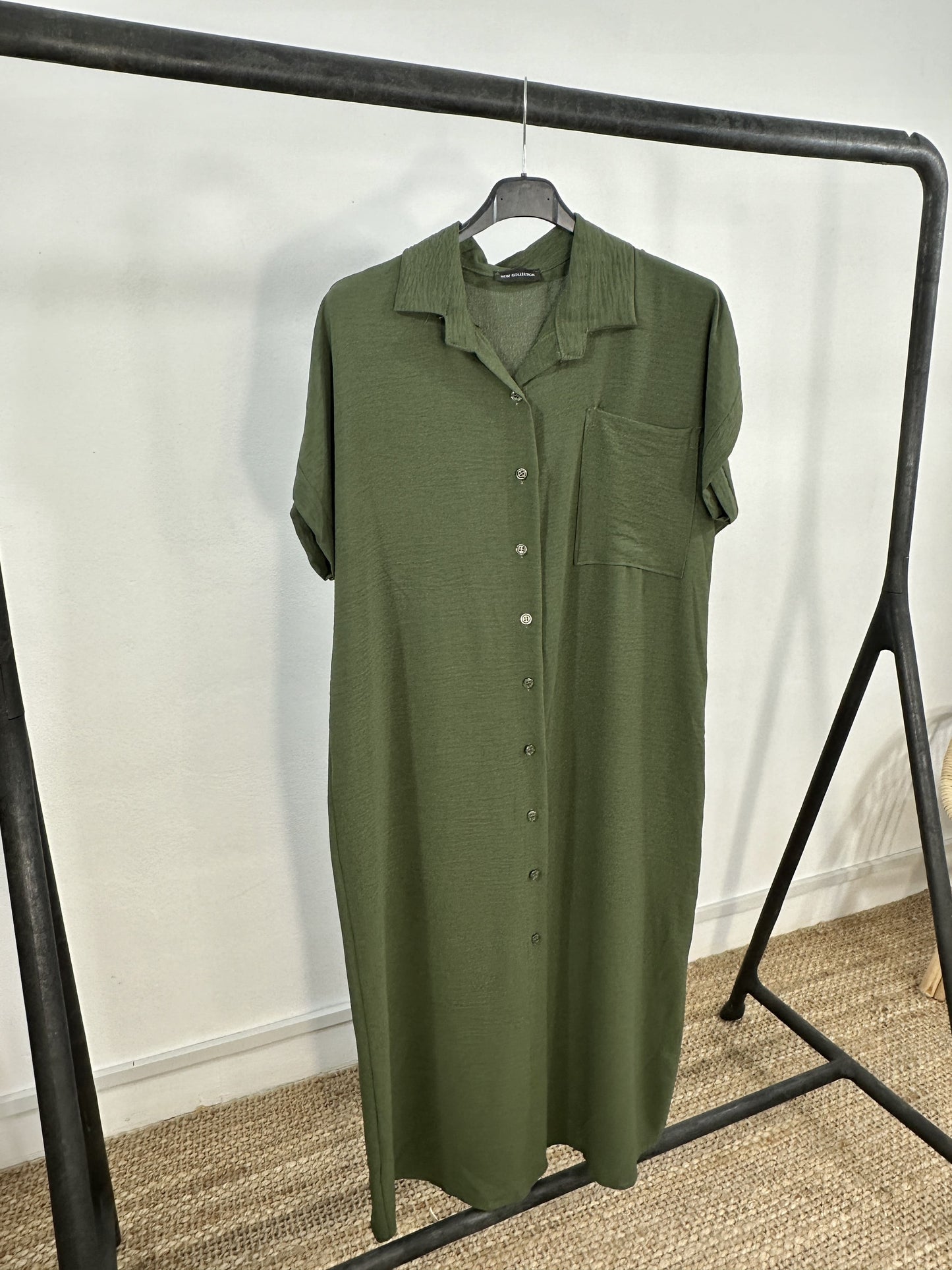 SHORT SLEEVE SHIRT DRESS