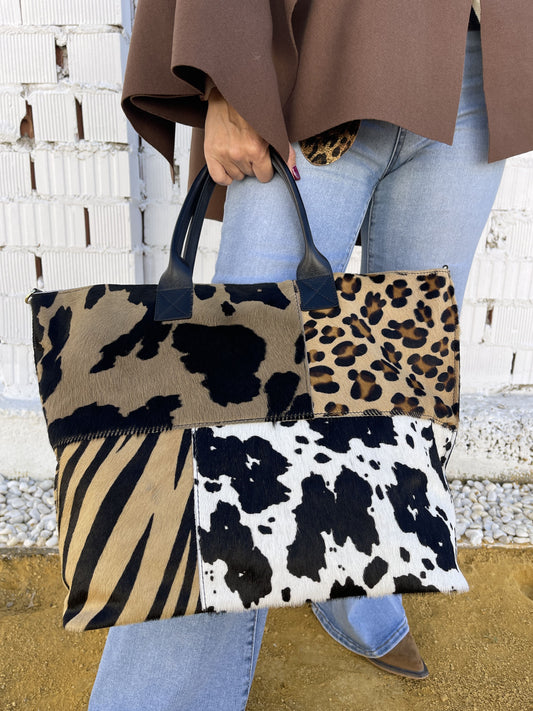 BOLSO PIEL ANIMAL PRINT