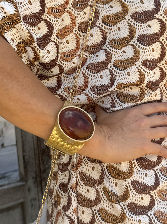 BRAZALETE DORADO PIEDRA