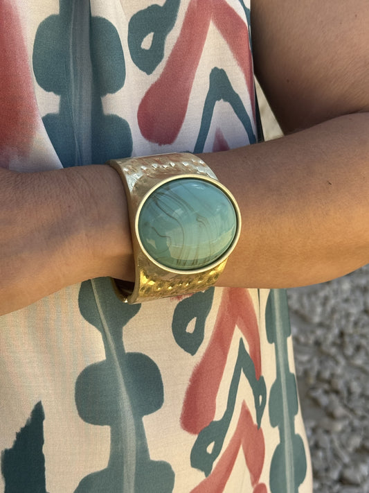 BRAZALETE DORADO PIEDRA