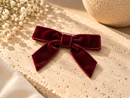 BROCHE LAZO TERCIOPELO