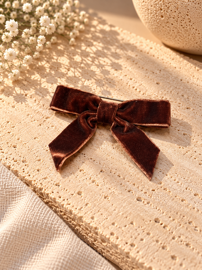 BROCHE LAZO TERCIOPELO