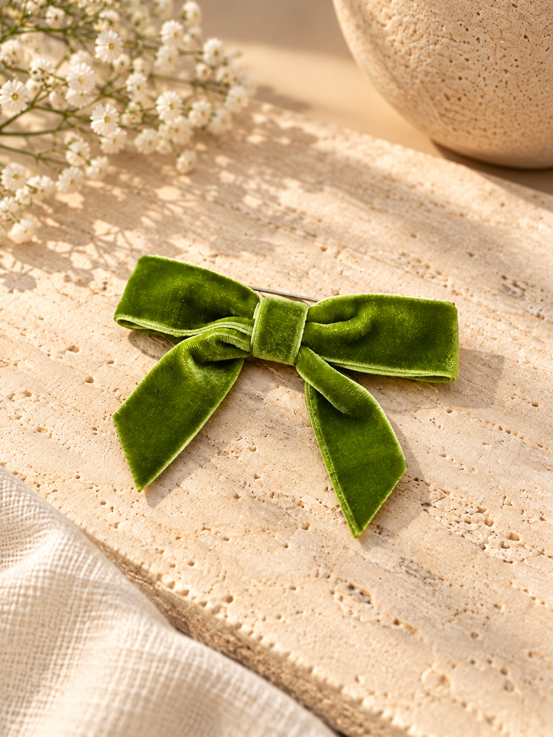 BROCHE LAZO TERCIOPELO