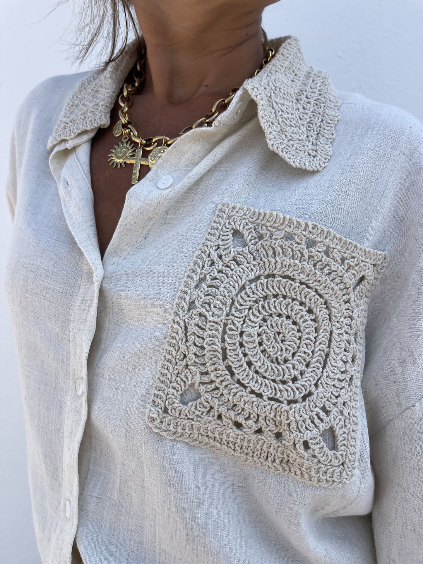 CROCHET POCKET SHIRT