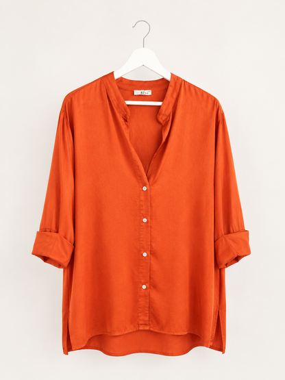 CAMISA SATINADA CUELLO MAO