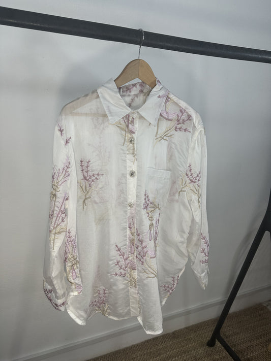 LAVENDER SHEER SHIRT