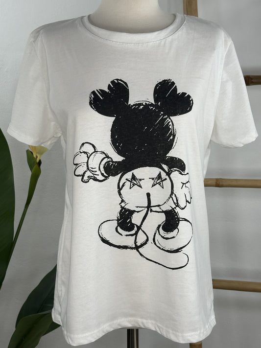 CAMISETA BLANCA DIBUJO