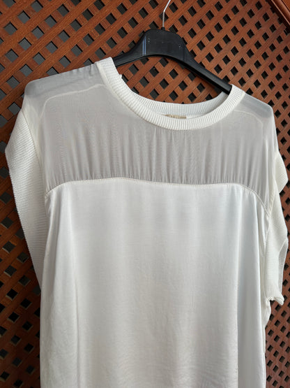 TRANSPARENT SATIN T-SHIRT