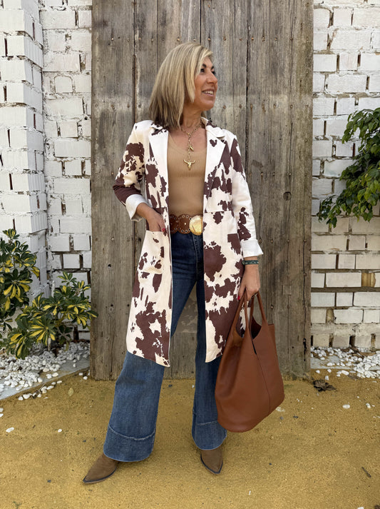 CHAQUETA ESTAMPADO VACA