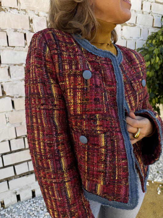 CHAQUETA TWEED ACOLCHADA