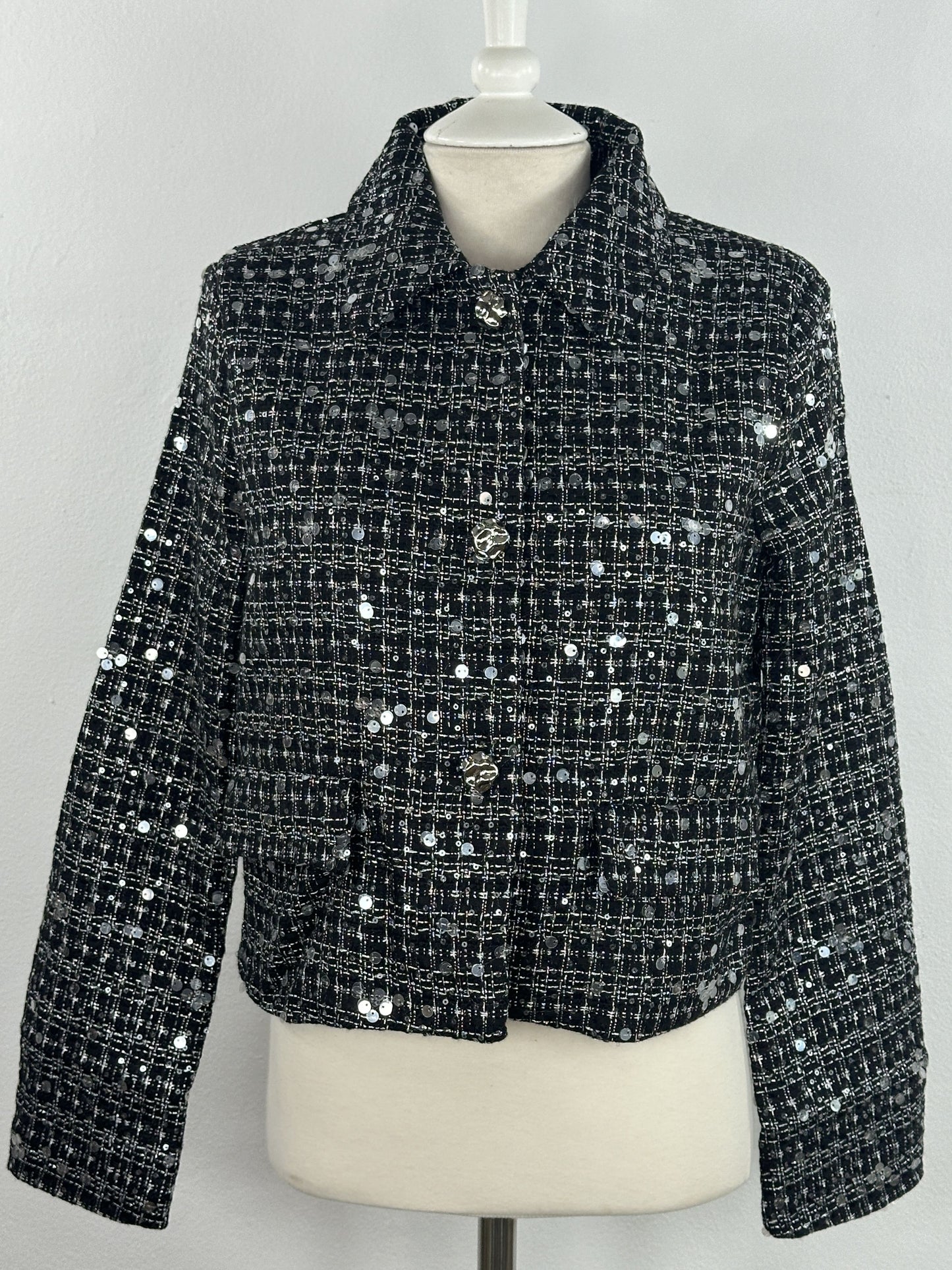 CHAQUETA TWEED LENTEJUELAS