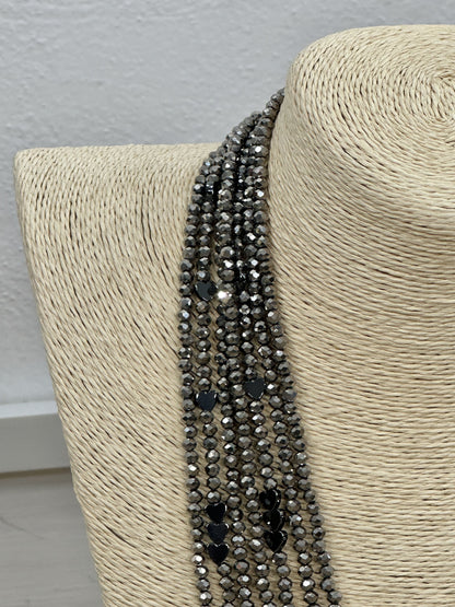 COLLAR BOLAS BRILLO CORAZÓN