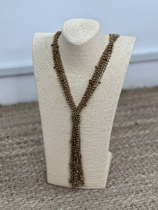 COLLAR LARGO ABALORIOS