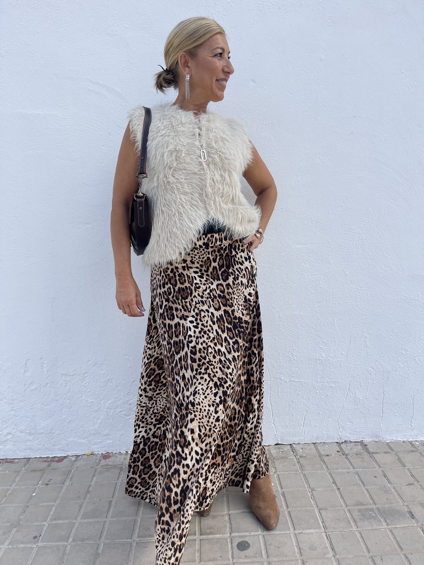 FALDA LARGA LEOPARDO