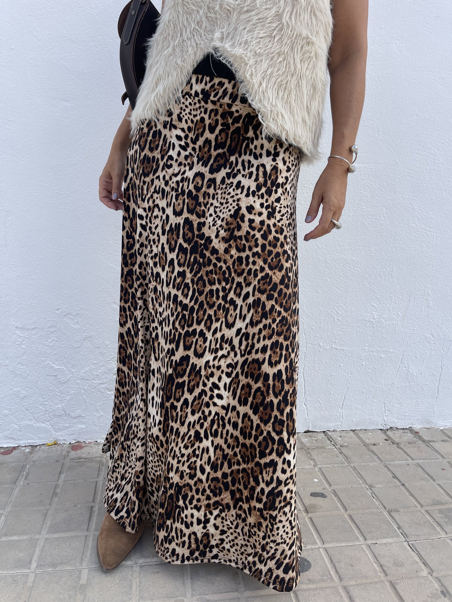 FALDA LARGA LEOPARDO