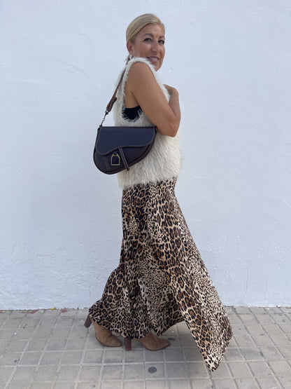 FALDA LARGA LEOPARDO