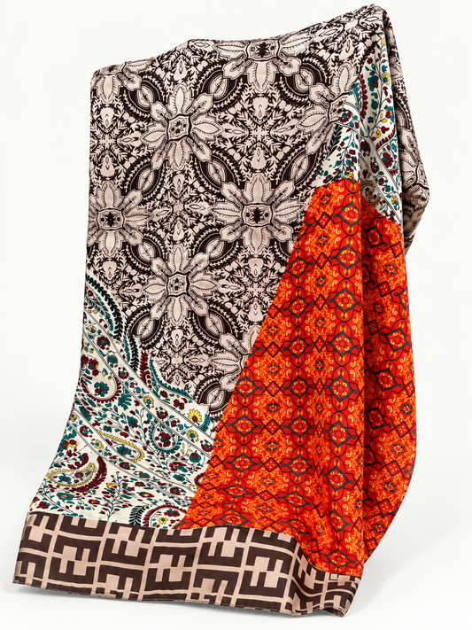 FULAR ESTAMPADO FLORES