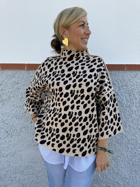 JERSEY LEOPARDO COSTURAS