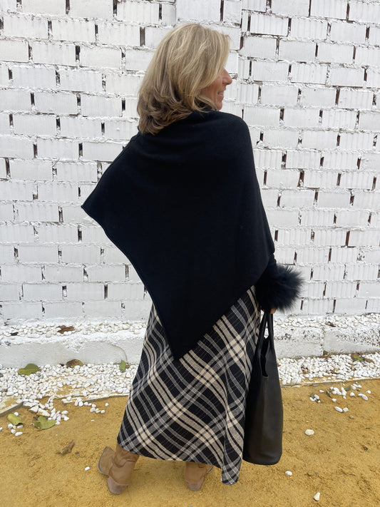 PONCHO BÁSICO NEGRO
