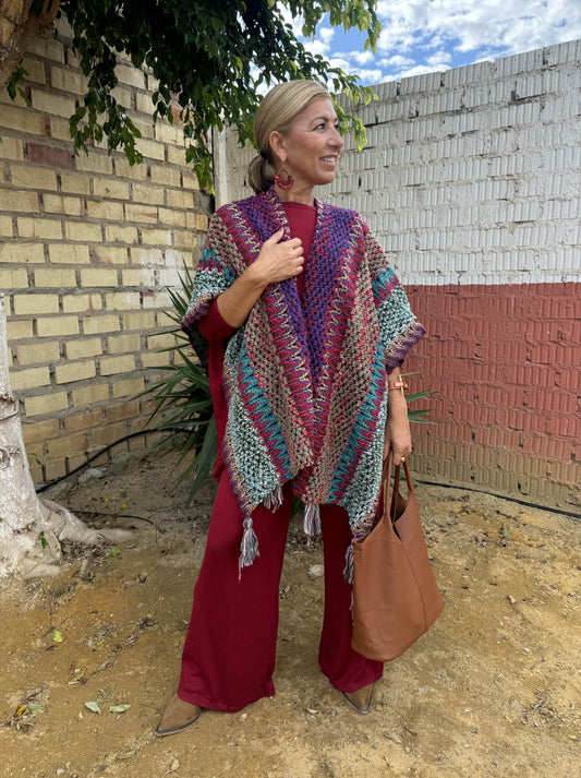 PONCHO MULTICOLOR