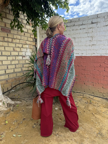 PONCHO MULTICOLOR