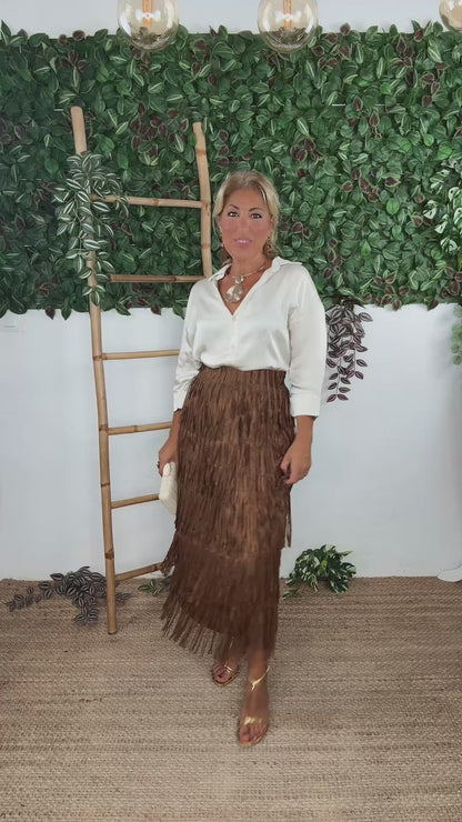 FALDA LARGA FLECOS