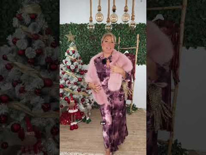 SAIA DE CETIM ESTAMPADA