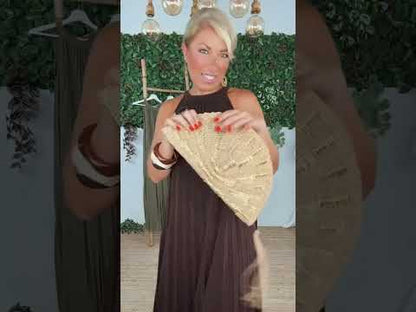 VESTIDO HALTER PLISADO BRILLO