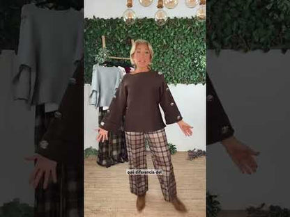 PANTALÓN RECTO CUADROS