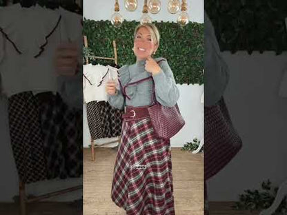 FALDA CUADROS BOLSILLO