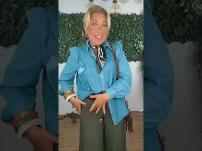 CAMISA DENIM VOLANTES