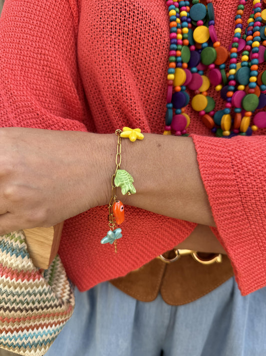 PULSERA ABALORIOS CERÁMICA