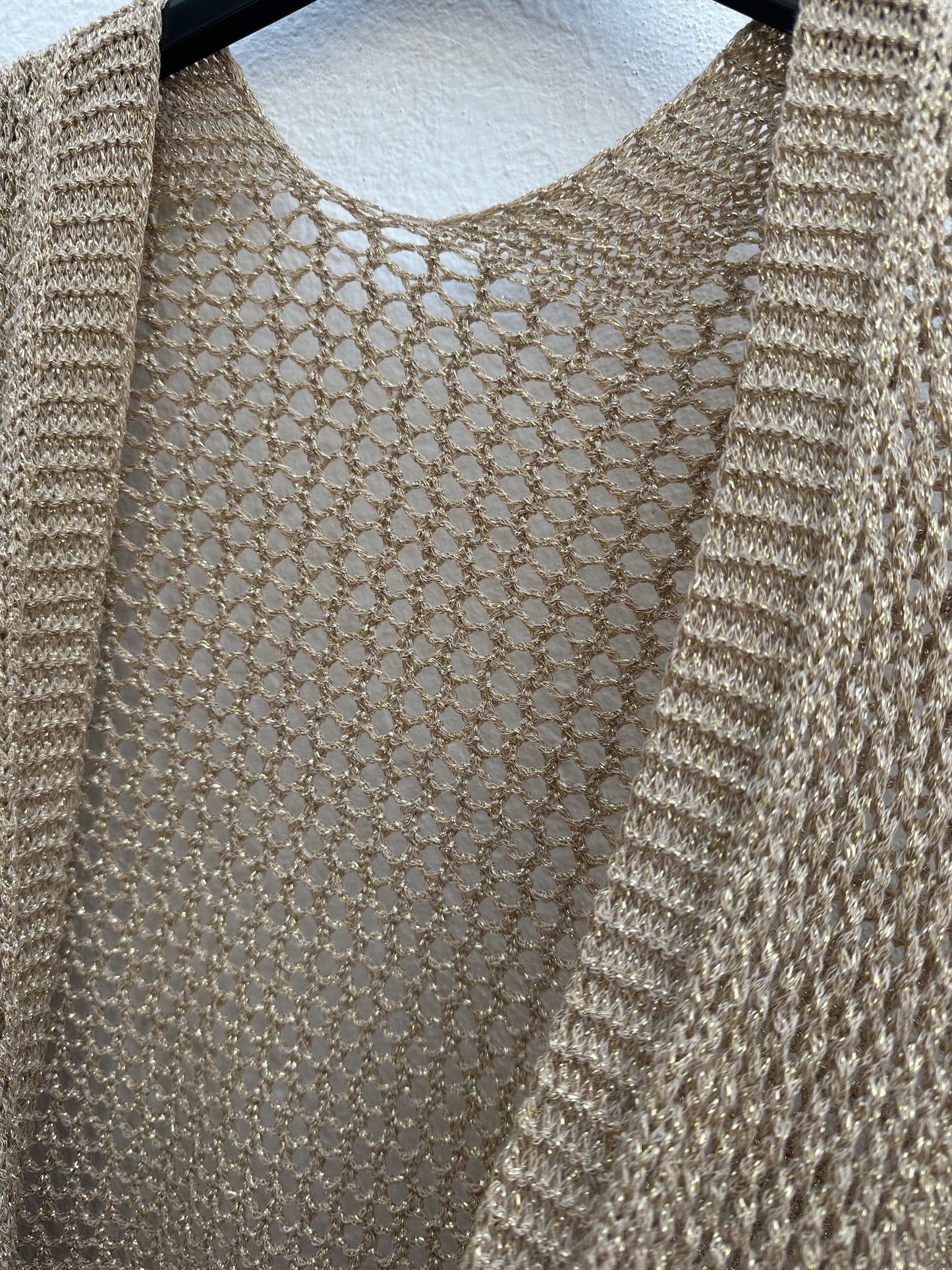 CARDIGAN OPENTOP DOURADO