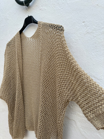 CARDIGAN OPENTOP DOURADO