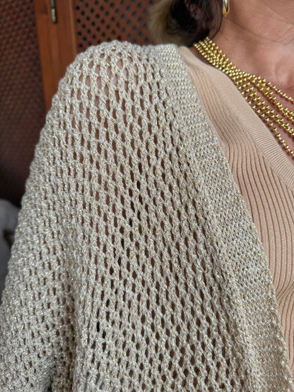 CARDIGAN OPENTOP DOURADO