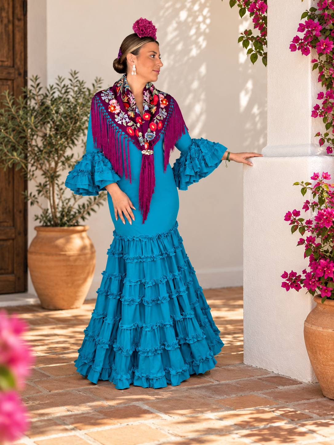 TRAJE DE FLAMENCA TARANTO LISO